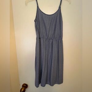 Small Old Navy Blue Geometric Midi Printed Dress